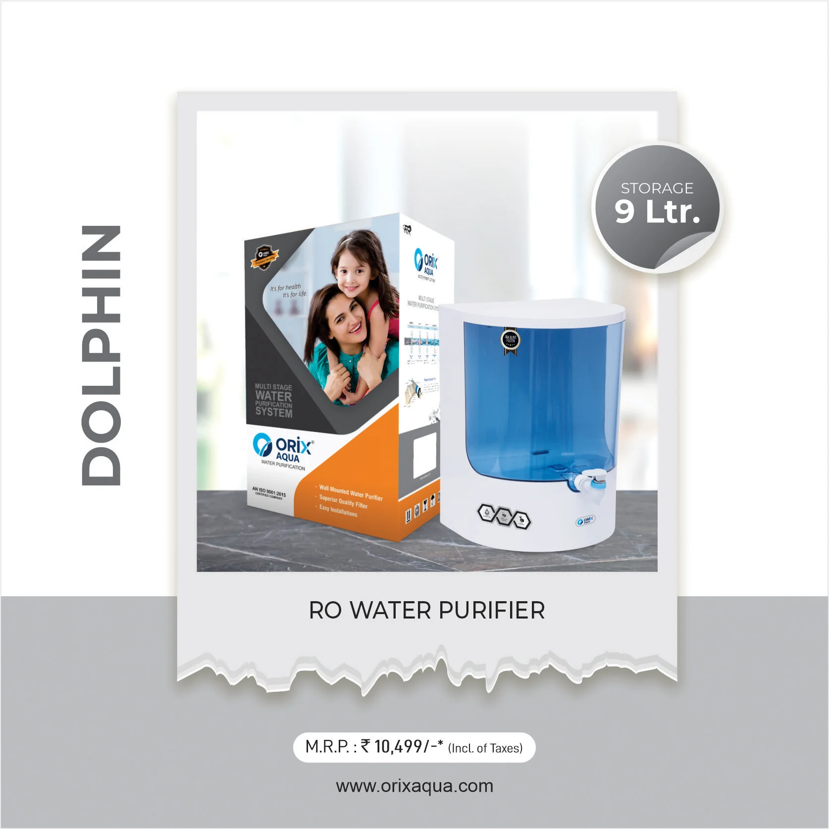 ORIX Dolphin RO+Alkaline Water Purifier — Authorized Dealer Royal Aqua Thalassery